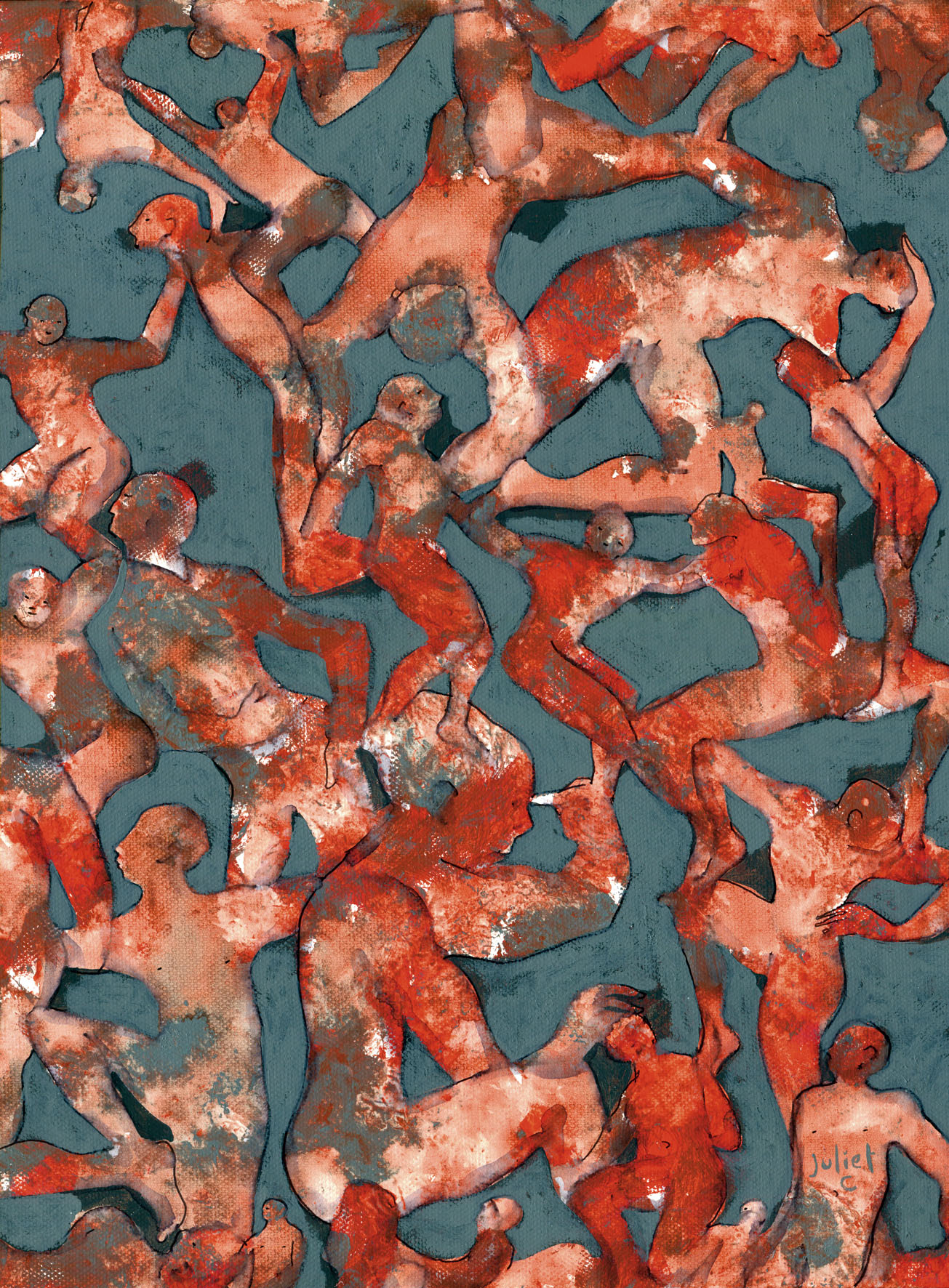 FLESH AND ASH - acrylique sur toile - 41x33 cm