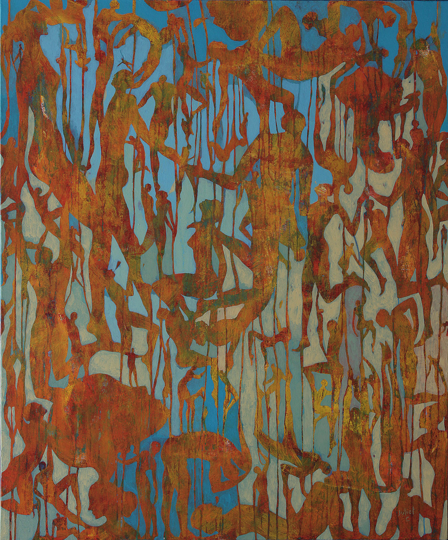 LES TOURNE SOLS - acrylique sur toile - 120x100 cm
