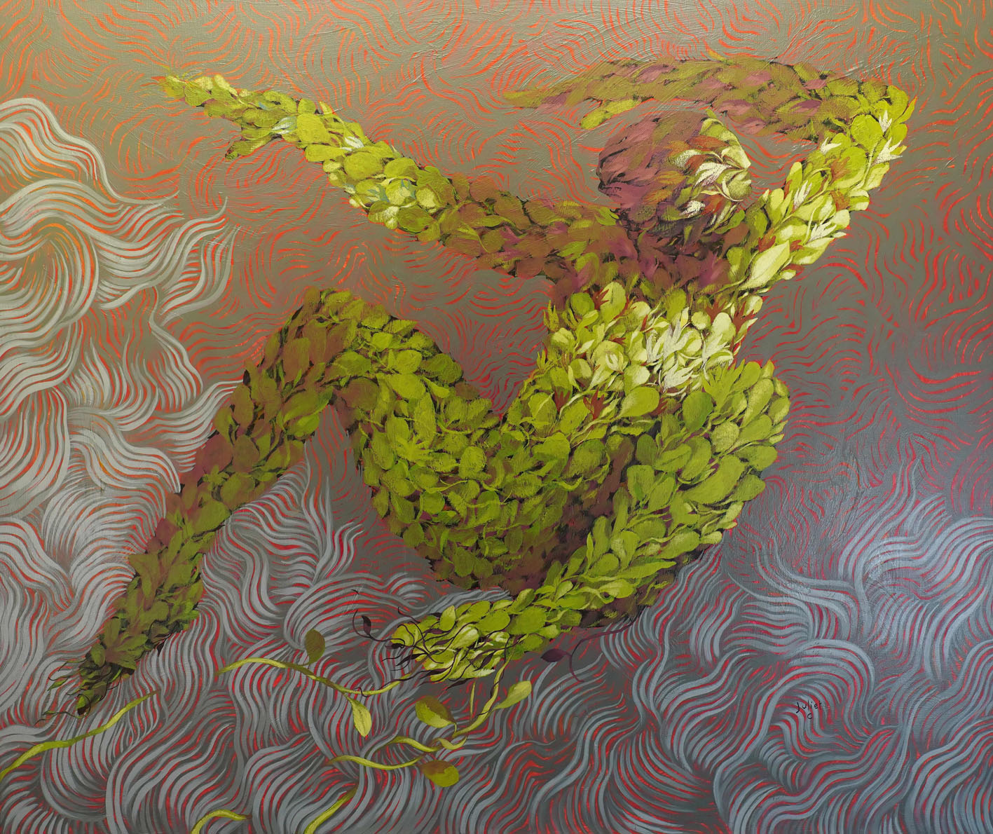 HORS TERRE - acrylique sur toile - 100X120 cm