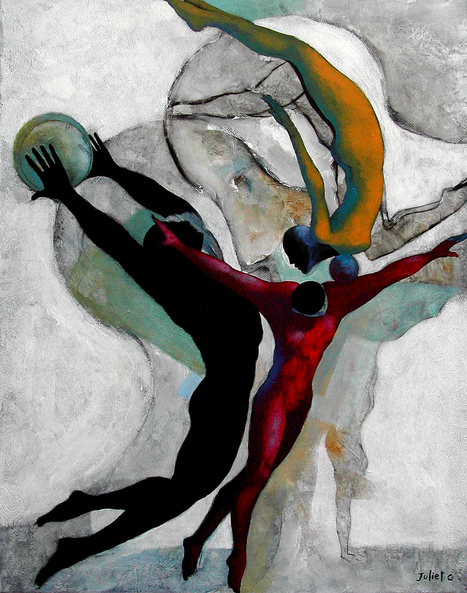 LES ACROBATES / 
Peinture sur toile
100x80 cm