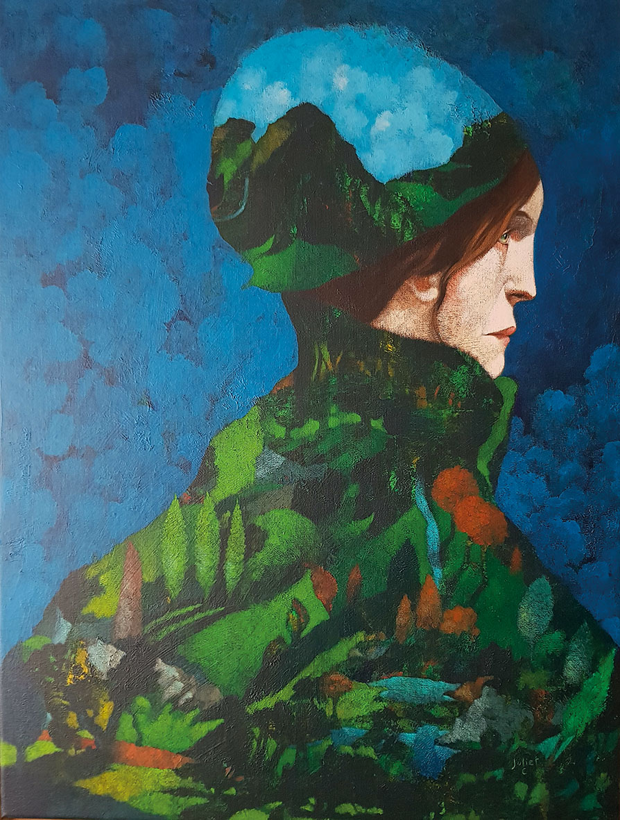 LA MÉLANCOLIE DE GAÏA - acrylique sur toile - 80x60 cm