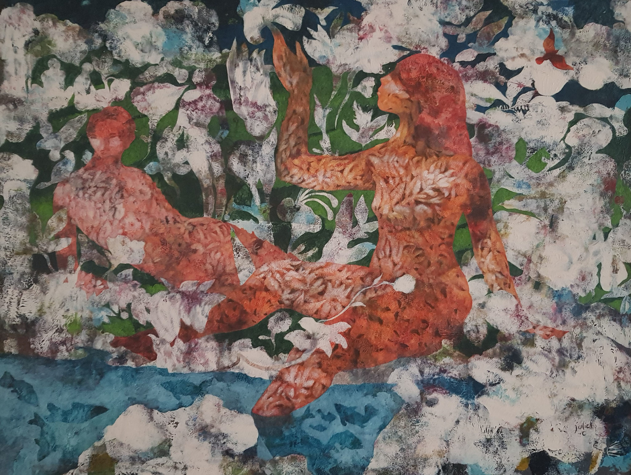 SUR TERRE - acrylique sur bois - 60X80 cm